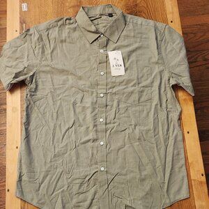 J.Ver Italian Short-sleeve Button Down Linen
